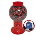 Red Gumball Machine Filled with Corporate Color Jelly Beans
